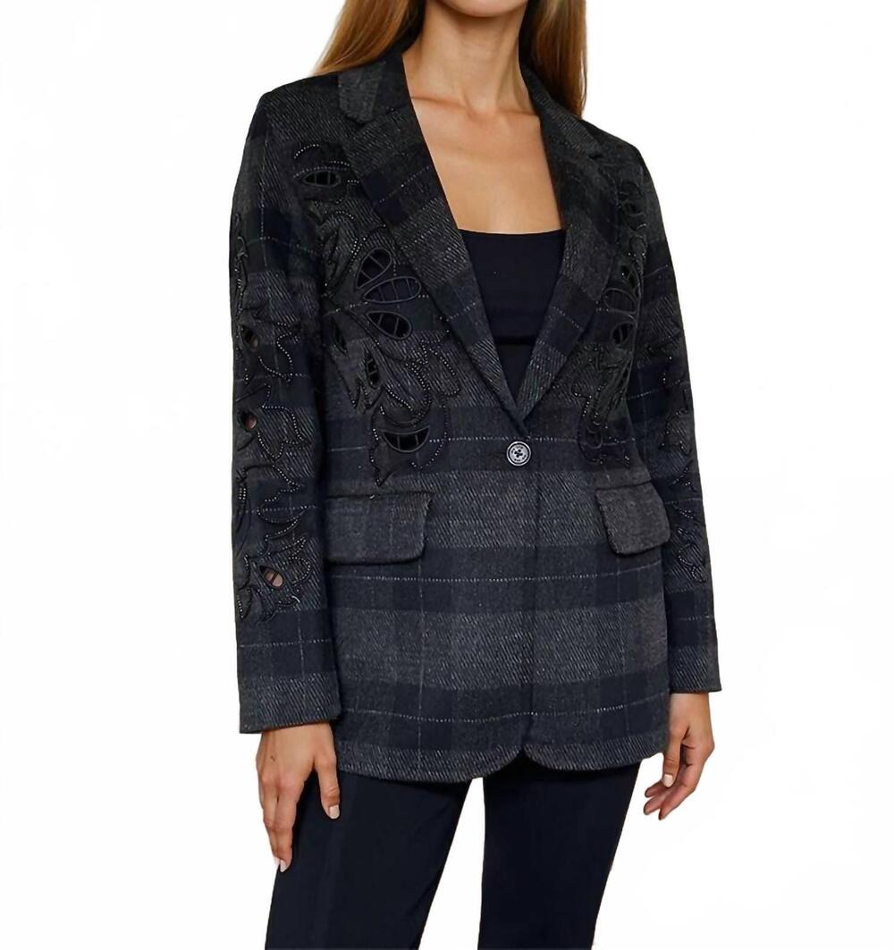 NEW ME369 kinsley wool embroidered blazer